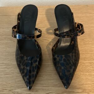 Zara Leopard Mules